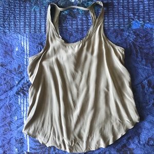 Chaser olive green sheer back tank
